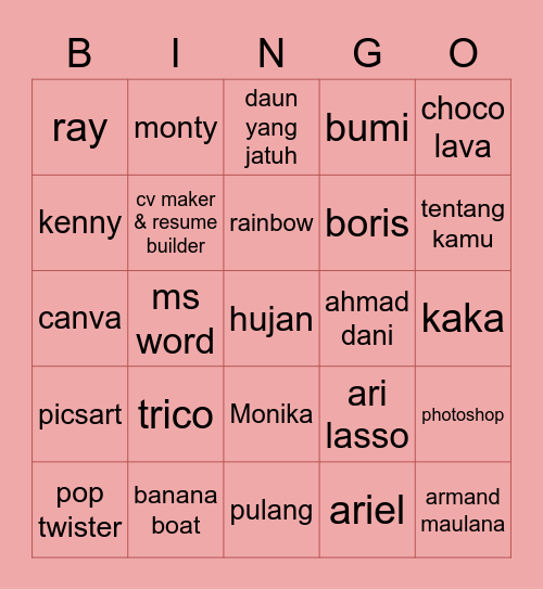 board anti bau Bingo Card