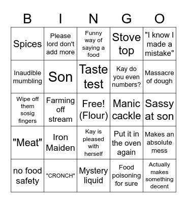 Kay bingo Card