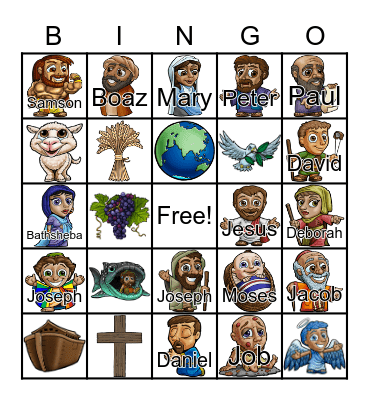 Bible Bingo Card