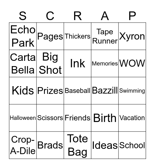F.R.O.G Retreat Bingo Card