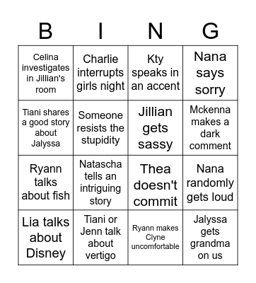 Chu  Chu Bingo Card