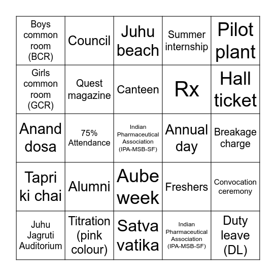 BNCP Bingo Card