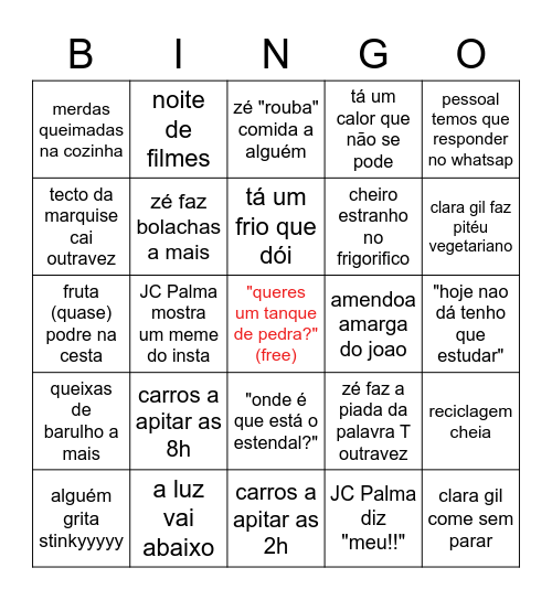 NEVES FERREIRA Bingo Card