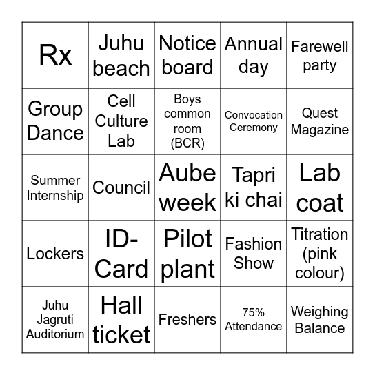 BNCP Bingo Card