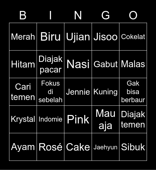 rubyjenes' Bingo Card