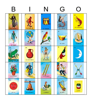 Loteria Bingo Card