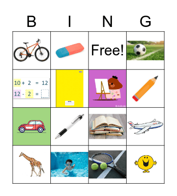 3rd Grade Bingo Card