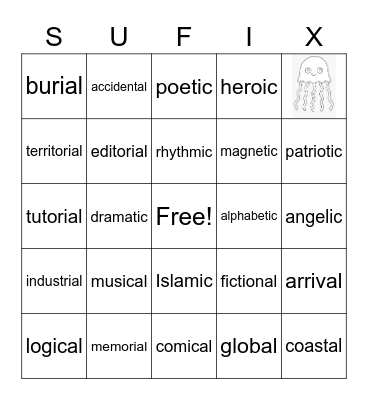 Sort 10 Bingo Card