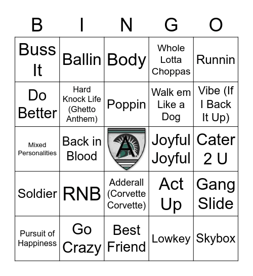 A.Bevy Music Bingo Card