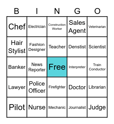 Career Bingo Card
