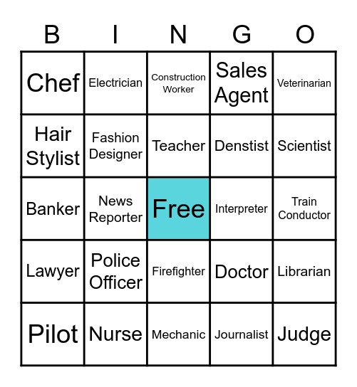 Career Bingo Card