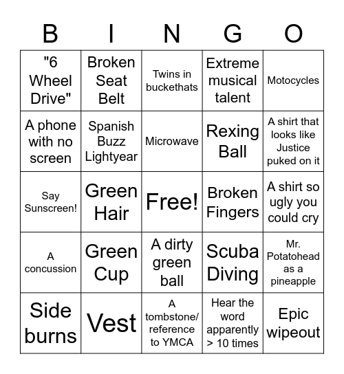 Film Fest Bingo Card