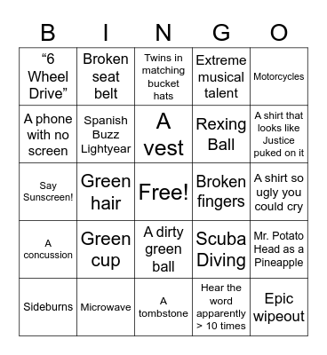 Film Fest Bingo Card