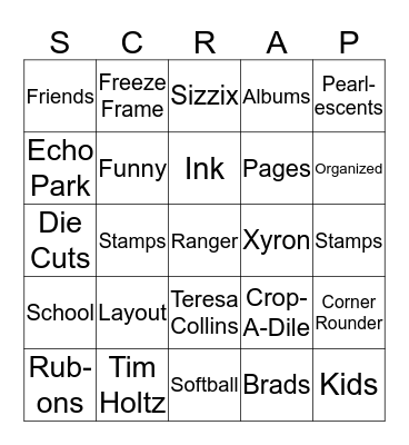 F.R.O.G Retreat Bingo Card