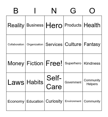 BirdHouse Bingo Card