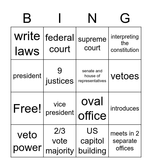 Social Studies Bingo Board Bingo Card
