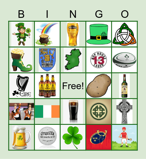 St. Patrick's Bingo Card