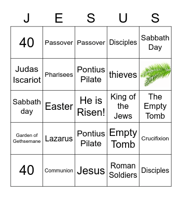 Lent Bingo Card