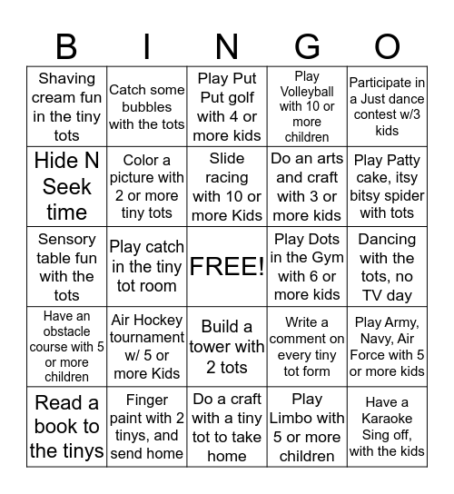 Creating Memories KQ Style Bingo Card