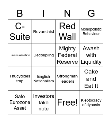 Opinion Page Bingo Card