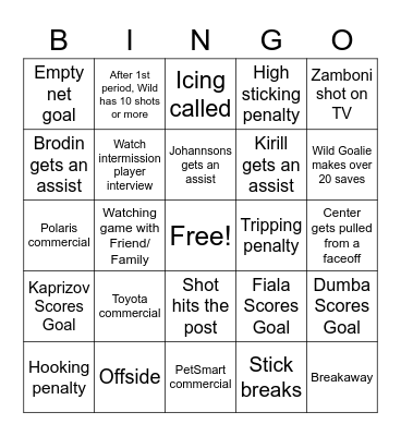 Wild Bingo! Bingo Card