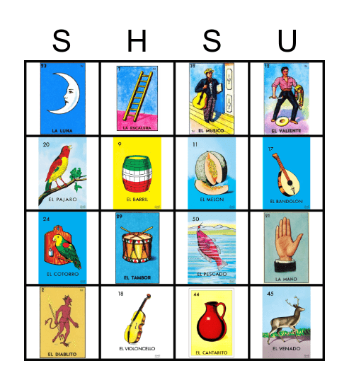 Loteria Bingo Card