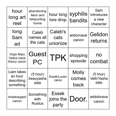 Why is 123 so long? Bingo Card