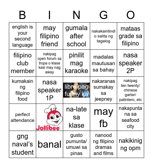 bingo tau hikhok Bingo Card