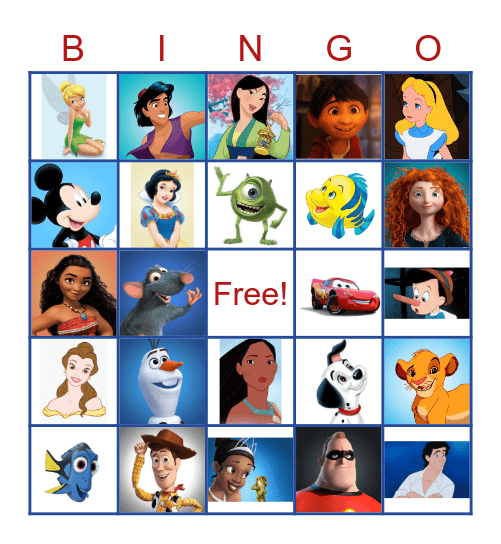 Disney Bingo Card