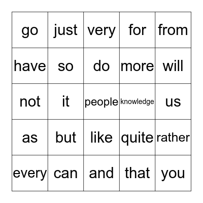 braille contraction bingo Card