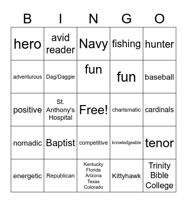 Norman Leon Lay Bingo Card