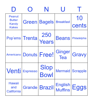 Donut Day Bingo Game 3 Bingo Card