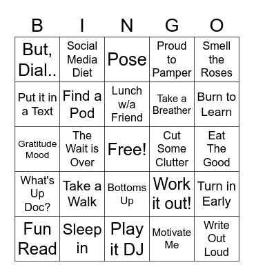 LOVE BEGINS WITH YOU Bingo Card