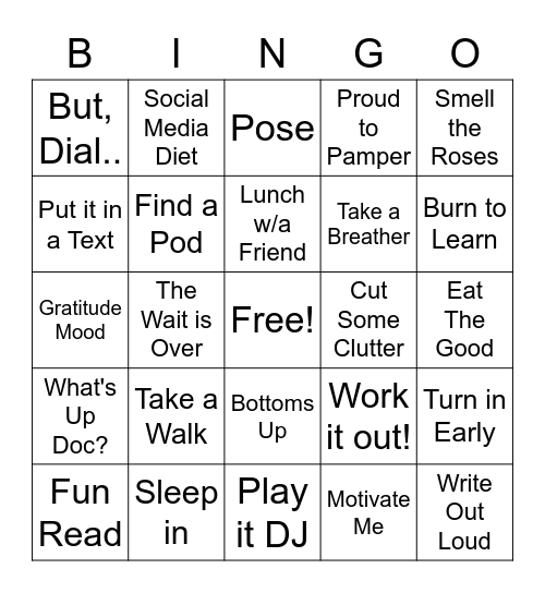 LOVE BEGINS WITH YOU Bingo Card