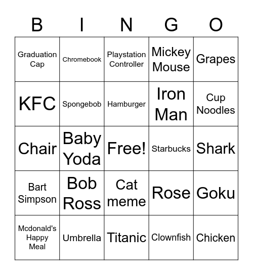 Art Bingo #1 Bingo Card