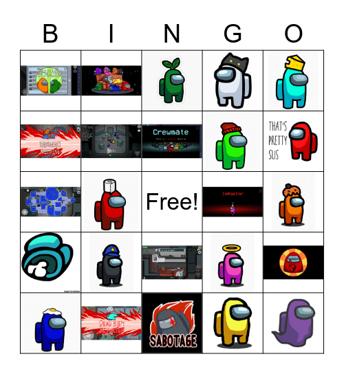 AMONG US Party Bingo Card