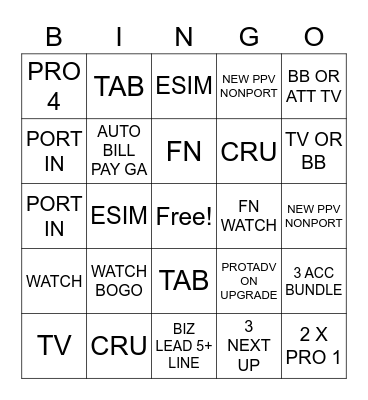 Samsung Launch Weekend Bingo Card