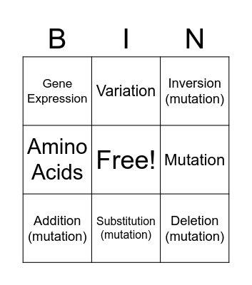 HW#9 Vocabulary 112-119 Bingo Card