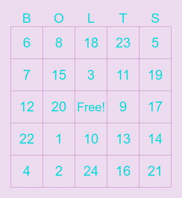 CHAARG Back to School Party Bingo Card