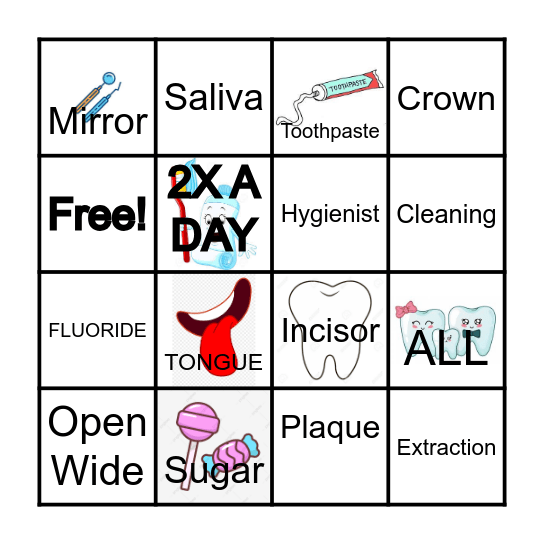DENTAL BINGO Card