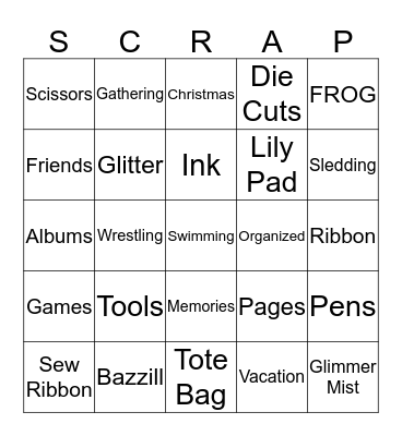 F.R.O.G Retreat Bingo Card