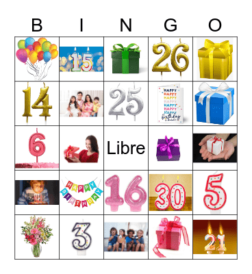 Birthday Bingo Card