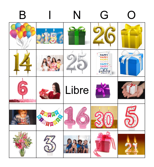 Birthday Bingo Card