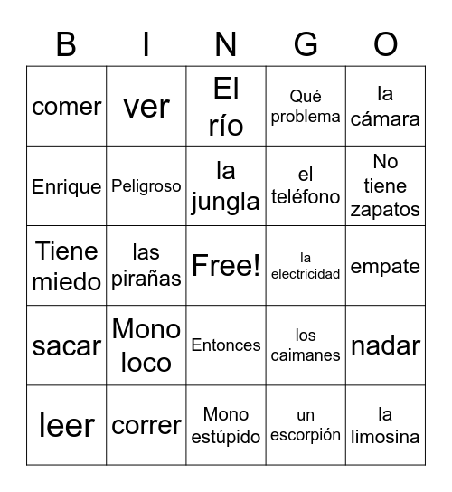 Fútbol Bingo Card