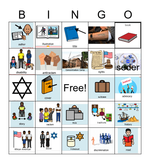 Book Vocabulary Bingo Card