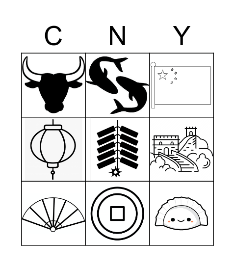 CNY Bingo Card