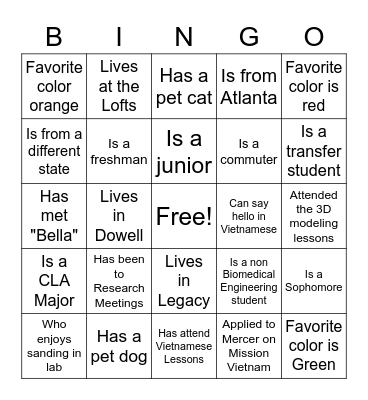 MPOC Meet and Greet!! Bingo Card