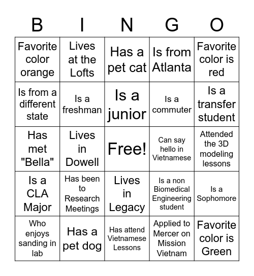 MPOC Meet and Greet!! Bingo Card