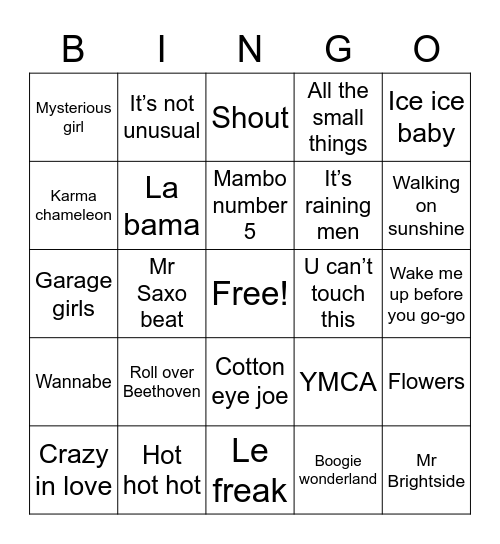 MN - ROUND 2 - Cheesy randoms Bingo Card