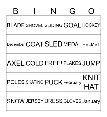 WINTER BINGO Card